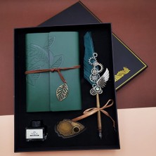 Twin Store Mürekkepli Divit Kalem Defter Set Yeşil