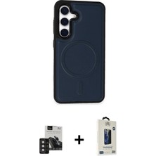 BUTİMAR'S Galaxy S24 Zirve Işık Serisi - Siyah Bilvis Hayalet Cam Ekran Koruyucu + Derin Mor Pvd Metal Kamera Lens