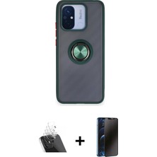 BUTİMAR'S Redmi 12C Yörünge Çizgi - Siyah 3D Antistatik Hayalet Cam Ekran Koruyucu + Şeffaf Kamera Lens Koruma Cam