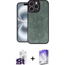 BUTİMAR'S iPhone 16 Pro Max Kıvılcım Işık Serisi - Siyah Bilvis 5in1 3D Magic Cam Ekran Koruyucu + Siyah Bilvis Titan Kamera Lens