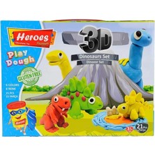 Twin Store ERN-568 Heroes 3D Dinazor Oyun Hamur Seti - Eren Oyuncak