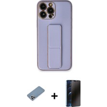 BUTİMAR'S iPhone 13 Pro Max Akış Doku - Siyah 3D Antistatik Hayalet Cam Ekran Koruyucu + Gökkuşağı Shine Kamera Lens Koruma Cam