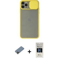 BUTİMAR'S iPhone 11 Pro Vadi Çizgi - Siyah 5d Hayalet Cam Ekran Koruyucu + Gold Shine Kamera Lens Koruma Cam