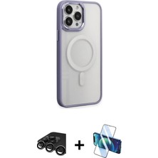 BUTİMAR'S iPhone 15 Pro Max Yankı Işık Özel Seri - Siyah 3D Antistatik Seramik Nano Ekran Koruyucu + Titanyum Gri Raze Metal Kamera Lens