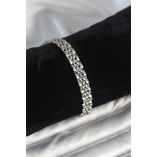 Twin Store Çelik 7 mm Kalınlıkta Gümüş Renkli Erkek Bileklik