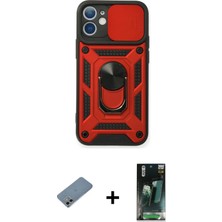 BUTİMAR'S iPhone 12 Mini Ahenk Klasik - Şeffaf 360 Full Body Arka Koruyucu + Gökkuşağı Shine Kamera Lens Koruma Cam