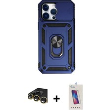 BUTİMAR'S iPhone 14 Pro Max Ahenk Klasik - Siyah Joko 5d Cam + Gold Raze Metal Kamera Lens