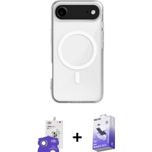 BUTİMAR'S iPhone 17 Air Ahenk Yansıma Prime - Siyah Bilvis 5in1 5d Magic Hayalet Cam Ekran Koruyucu + Gümüş Bilvis Titan Kamera Lens