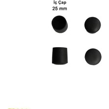 Twin Store Yuvarlak Profil Dış Tapa 25 mm 4 Adet