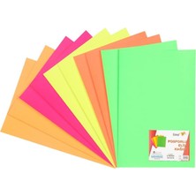 Kitabevimden Lino Elişi Kağıdı Fosforlu 5 Renk 10 Lu 20X30 cm (5 Paket)