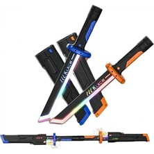 Twin Store 456-38M 44 cm Kivilcim Çikaran Farkli Renklerde LED Işin Kilici 2 Kiliç Bi̇rleştr