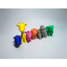3D Tasarım Renkli Minik Hayvanat Bahçesi Ekibi Seti