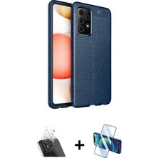 BUTİMAR'S Galaxy A52 Doruk Klasik Özel Seri - Siyah 3D Antistatik Cam Ekran Koruyucu + Şeffaf Kamera Lens Koruma Cam