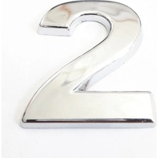 Twin Store 2 Rakamı 3,75 cm Krom Yapışkanlı