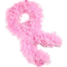 Twin Store Pembe Renk Kabarık Kalın Otriş Boa Tüy 6 cm Genişlik 180-200 cm Uzunluk