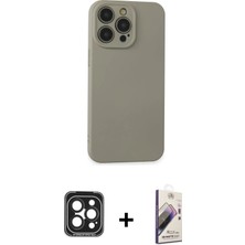 BUTİMAR'S iPhone 15 Pro Max Ahenk Serisi - Siyah Bilvis 3D Mat Cam Ekran Koruyucu + Siyah Pvd Metal Kamera Lens