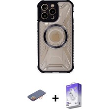 BUTİMAR'S iPhone 13 Pro Max Kutup Modern - Siyah Bilvis 5in1 3D Magic Cam Ekran Koruyucu + Turuncu Renkli Kamera Lens Koruma Cam