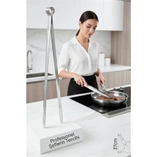 Twin Store 37 cm Xxl Izgara Maşası – Paslanmaz Çelik, Profesyonel Mutfak Barbekü Kullanımı