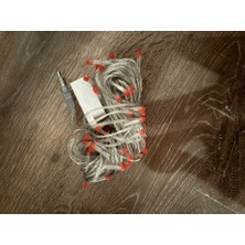 Twin Store 10 M 100 LED Damla Uçlu Kırmızı Işık Şeffaf Kablo Mz-17-5