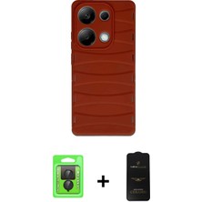 BUTİMAR'S Redmi Note 13 Pro 4g Doruk Form Serisi - Siyah 6d Antistatik Mat Seramik Hayalet Nano Ekran Koruyucu + Siyah Raze Metal Kamera Lens