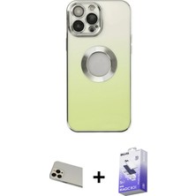 BUTİMAR'S iPhone 13 Pro Max Kutup Yansıma Özel Seri - Siyah Bilvis 5in1 5d Magic Hayalet Cam Ekran Koruyucu + Rose Gold Rainbow Kamera Lens Koruma Cam