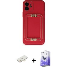 BUTİMAR'S iPhone 12 Kozmos Minimal Prime - Siyah Bilvis 5in1 5d Magic Hayalet Cam Ekran Koruyucu + Sarı Renkli Kamera Lens Koruma Cam