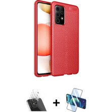 BUTİMAR'S Galaxy A52 Doruk Klasik Özel Seri - Siyah 3D Antistatik Cam Ekran Koruyucu + Şeffaf Kamera Lens Koruma Cam
