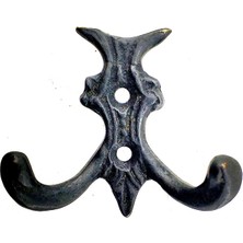 Twin Store Antika Tarz Dekoratif Pirinç Koç Çiftli Askı - 50X55MM, Oksit