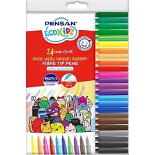 Kitabevimden Pensan Kidz 24 Renk İnce Uçlu Keçeli Kalem 5000 Tek Adet Renkli Kırtasiye Ürünü