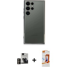 BUTİMAR'S Galaxy S24 Ultra Vadi Minimal - Siyah Autokit 5in1 Fiber Polymer Nano Ekran Koruyucu + Gold Pvd Metal Kamera Lens