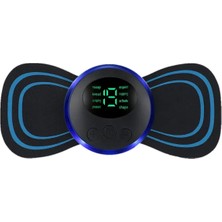 Twin Store 8 Modlu Mini Şarjlı LCD Ekran Ems Boyun Omuz Kol Sırt Elektrikli Masaj Bantı Kas Stimülatörü