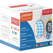 Kitabevimden Tanex Nokta Etiketi 25 mm Mavi 2500 Li Tekli Kutu