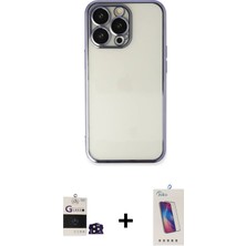 BUTİMAR'S iPhone 14 Pro Max Vadi Minimal - Siyah Joko 5d Cam + Derin Mor Bilvis Titan Kamera Lens