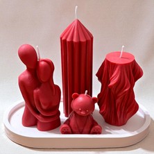 Dekoratif Figürlü Kırmızı Mumlar