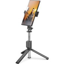Twin Store Telefon Tripodu Selfie Çubuğu Seti Bluetooth 5.0 Kumandalı 67 cm - Siyah ND1040