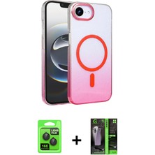 BUTİMAR'S iPhone 16E Ahenk Doku Özel Seri - Şeffaf 360 Full Body Arka Koruyucu + Siyah Raze Metal Kamera Lens