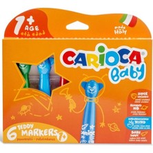 Kitabevimden Carioca Keçeli Boya Kalemi Teddy Jumbo Bebek 6 Lı 42815