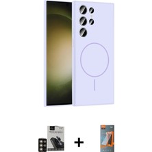 BUTİMAR'S Galaxy S24 Ultra Yankı Form Serisi - Siyah Autokit 5in1 Fiber Hayalet Polymer Nano Ekran Koruyucu + Gold Pvd Metal Kamera Lens