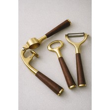 SUELF CO Prateg Gold 3'lü Akasya Saplı Mutfak Gereçleri