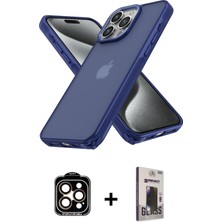 BUTİMAR'S iPhone 15 Pro Max Atlas Form - Siyah Bilvis Hayalet Cam Ekran Koruyucu + Turuncu Pvd Metal Kamera Lens
