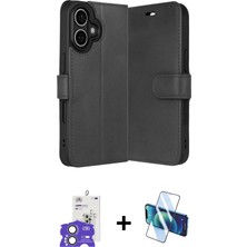 BUTİMAR'S iPhone 17 Siluet Işık Serisi - Siyah 3D Antistatik Cam Ekran Koruyucu + Açık Yeşil Bilvis Titan Kamera Lens