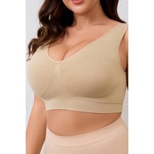 YMÇ Iz Belli Etmeyen Pedli Büstiyer Sütyen Esnek ve Rahat Iz Yapmaz Gün Boyu Konfor Doğal Destek