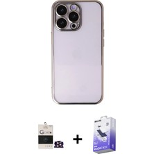 BUTİMAR'S iPhone 14 Pro Max Vadi Minimal - Siyah Bilvis 5in1 5d Magic Hayalet Cam Ekran Koruyucu + Gold Bilvis Titan Kamera Lens