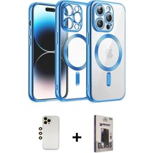 BUTİMAR'S iPhone 13 Pro Max Nova Işık Özel Seri - Siyah Bilvis Hayalet Cam Ekran Koruyucu + Gold Shine Kamera Lens