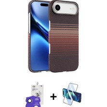 BUTİMAR'S iPhone 17 Air Doruk Serisi - Siyah 3D Antistatik Seramik Nano Ekran Koruyucu + Lacivert Bilvis Titan Kamera Lens