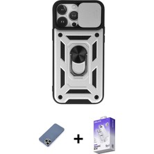 BUTİMAR'S iPhone 13 Pro Max Ahenk Klasik - Siyah Bilvis 5in1 3D Magic Cam Ekran Koruyucu + Açık Yeşil Metal Kamera Lens Koruma Cam