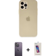 BUTİMAR'S iPhone 12 Pro Max Atlas Minimal Prime - Siyah Joko 5d Cam + Beyaz Neon Fosforlu Kamera Lens