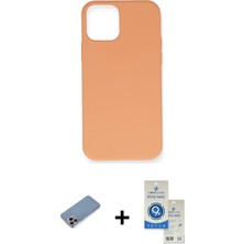 BUTİMAR'S iPhone 12 Pro Max Ahenk Serisi - Şeffaf Royal Nano Ekran Koruyucu + Pembe Shine Kamera Lens Koruma Cam