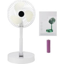 Twin Store Katlanır Teleskopik Zemin Fanı Yaz Sessiz Masaüstü USB Şarj Edilebilir Taşınabilir Mini Fan
