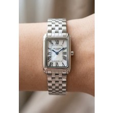 Lee Cooper Dikdörtgen Kasa Kadın Kol Saati | 21 mm Çelik Kasa, Çelik Kordon, Sedef Kadran